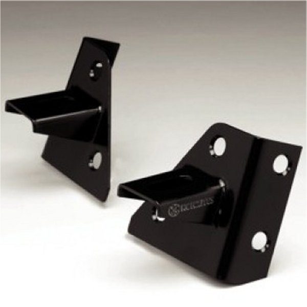86-95 Jeep YJ Windshield Hinge Light Mount Bracket Set (Pair) - Black
