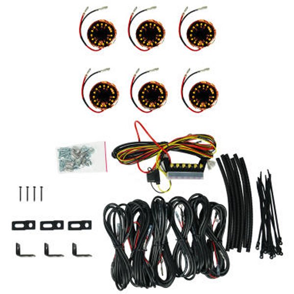 Cyclone V2 LED - Rock Light - 6-Light System - Amber - 5W Flood Beam