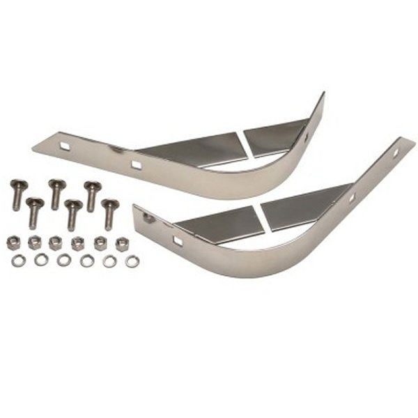 55-86 Jeep CJ Rear Body Guard Pair - Polished Silver
