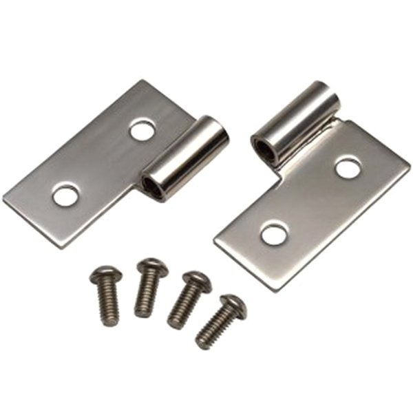 76-06 JEEP CJ Wrangler YJ/TJ Lower Door Hinge Pair - Polished Silver