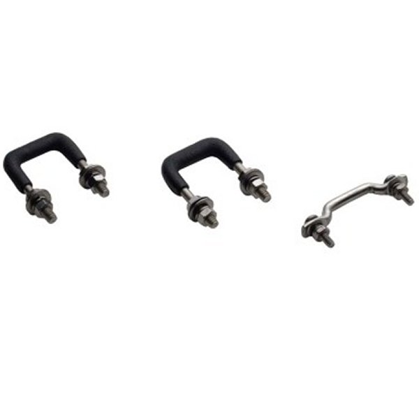 55-86 Jeep Windshield Tie Down Kit CJ - Polished Silver