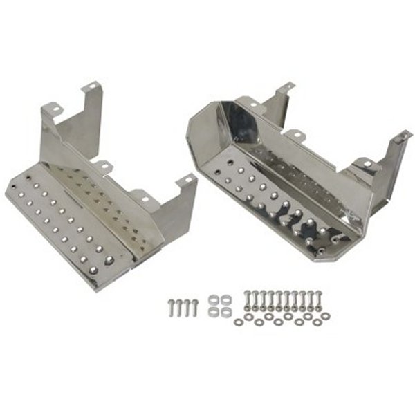 76-95 Jeep CJ7 Wrangler YJ Side Steps Pair - Polished Silver