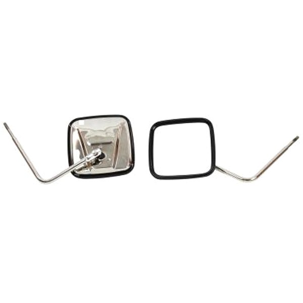 76-18 JEEP CJ/Wrangler YJ/TJ/JK Outback Mirrors Pair - Polished Silver
