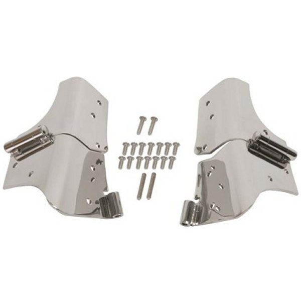 97-06 Jeep Wrangler TJ Windshield Hinge Pair - Polished Silver