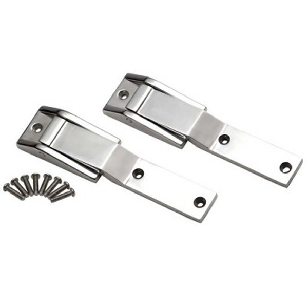 97-04 Jeep Wrangler TJ Tailgate Hinge Pair - Polished Silver