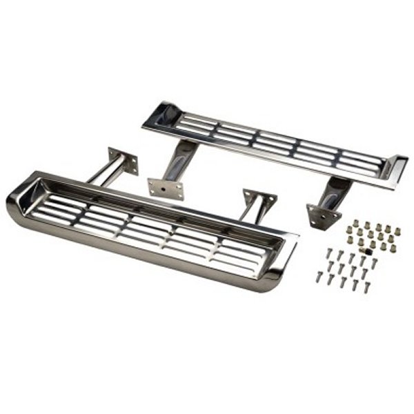 2000 Jeep Wrangler TJ Side Steps Pair 97 - - Polished Silver