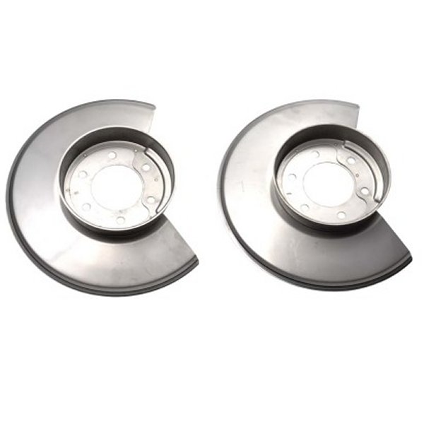 78-86 Jeep CJ Disc Brake Dust Cover Pair - Polished Silver