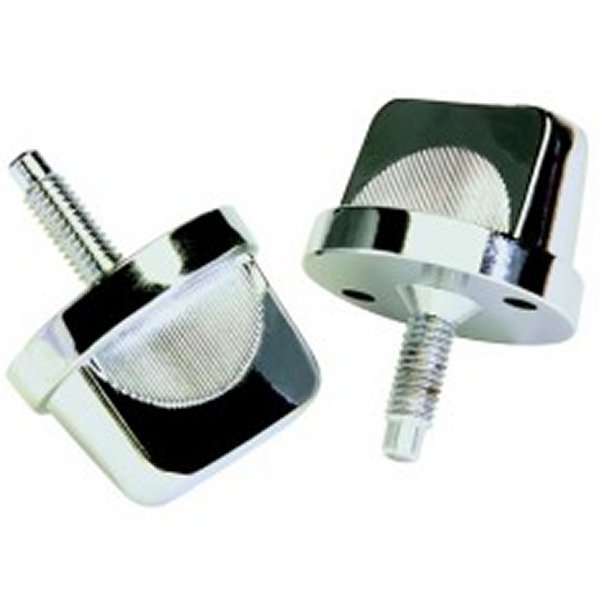 76-95 Jeep CJ/Wrangler YJ Windshield Knobs Pair - Polished Silver