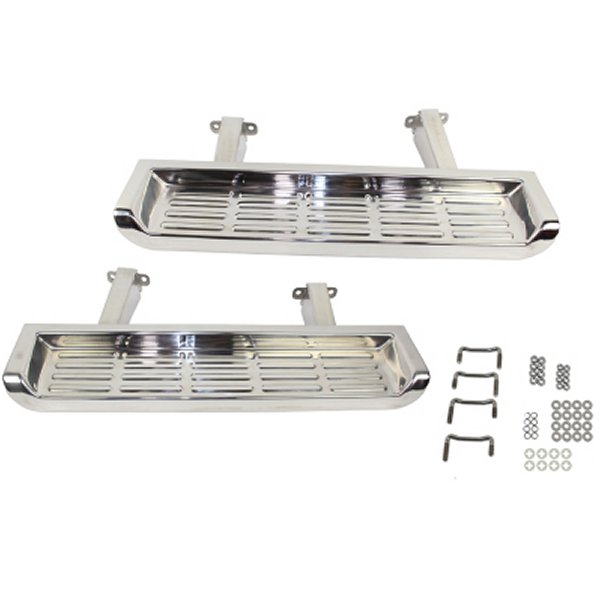 01-06 Jeep TJ Side Steps Pair - - Polished Silver