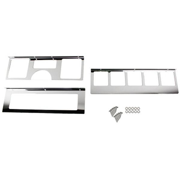 87-95 Jeep Wrangler YJ Dash Overlay Set (3 pieces) - Polished Silver
