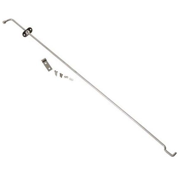 72-86 Jeep CJ Hood Prop Rod - Polished Silver