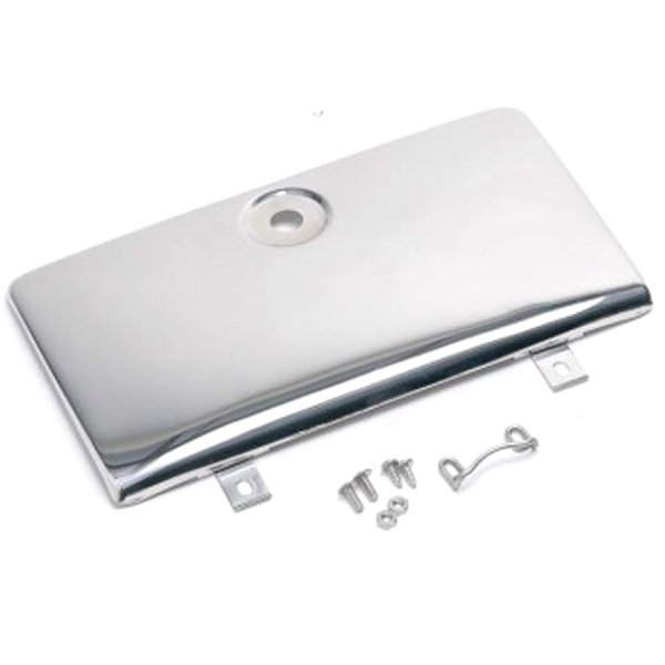 72-86 Jeep CJ Glove Box Door Use with OE Key Lock - Polished Silver