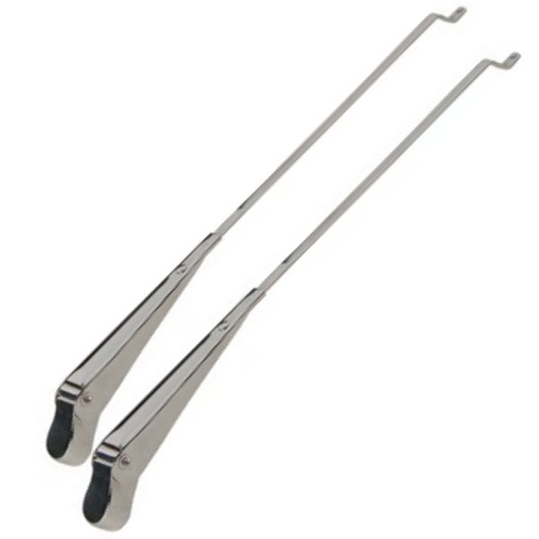68-86 Jeep Windshield Wiper Arms Pair CJ - Polished Silver