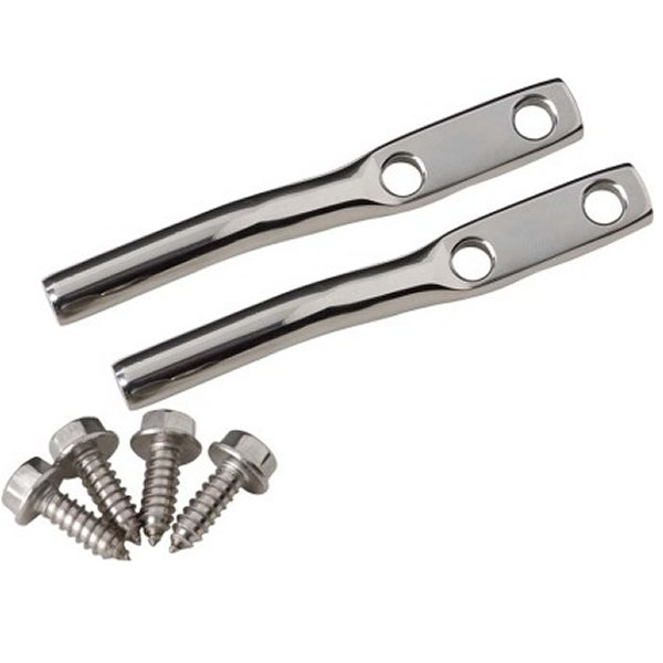 76-95 Jeep CJ/Wrangler YJ Door Strap Pins Pair- Polished Silver