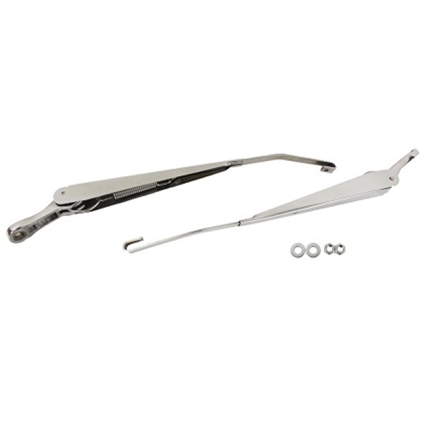 07-18 Jeep Wrangler JK Windshield Wiper Arms Pair - Polished Silver
