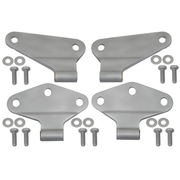 07-18 Jeep Wrangler JK Body Door Hinge Set 4 Pieces 2 Door Bare Grey