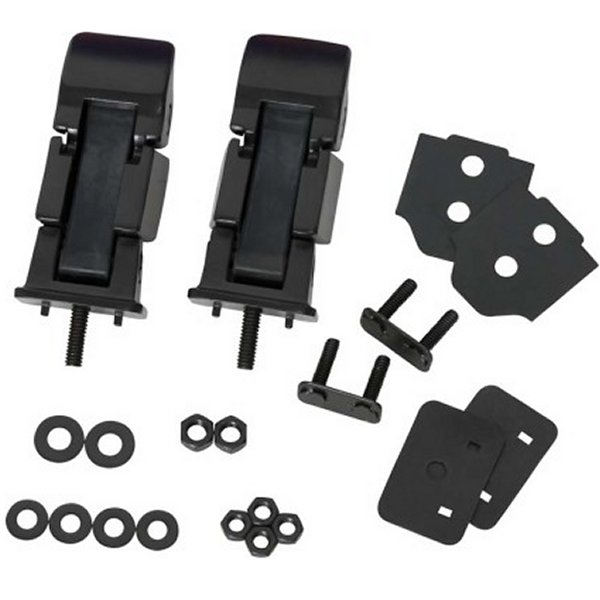 97-06 Jeep Wrangler TJ Hood Catch Pair - Powdercoat Black
