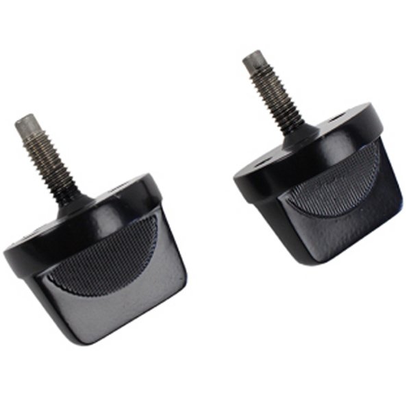 76-95 Jeep CJ/Wrangler YJ Windshield Knobs Pair - Powdercoat Black