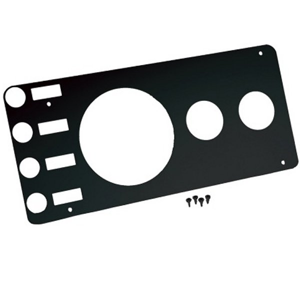 76-86 Jeep CJ Gauge Cover Without Radio Opening - Powdercoat Black