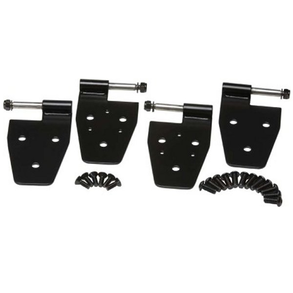97-06 Jeep Wrangler TJ Door Hinge Set 4 Pieces - Powdercoat Black