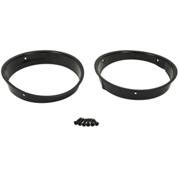 97-06 Jeep Wrangler TJ Headlight Bezels Pair - Powdercoat Black