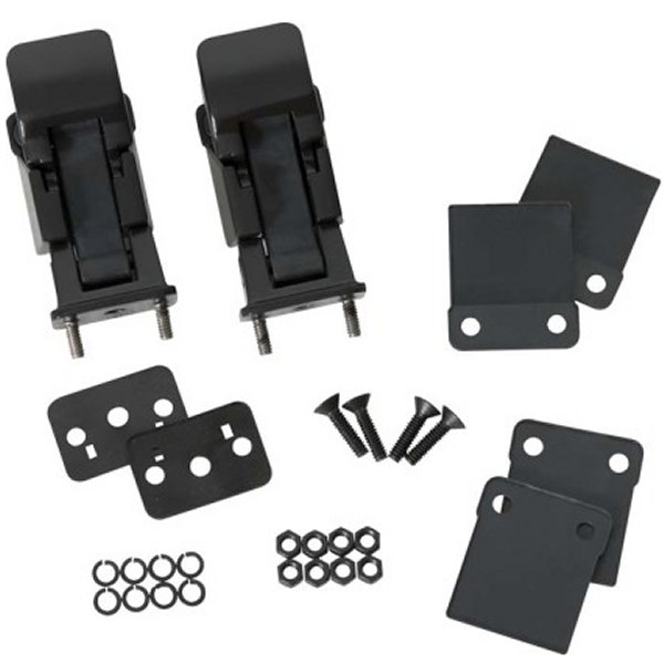 42-95 Jeep CJ/Wrangler YJ Hood Catch Pair TJ Style - Powdercoat Black