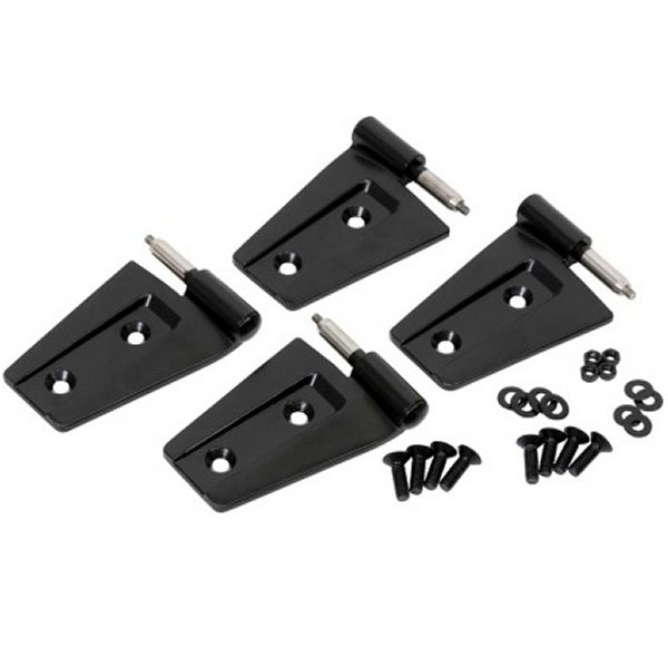 07-18 Jeep Wrangler JK Door Hinge Set 4 Pieces 2 Door - Powdercoat Black