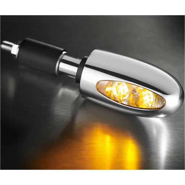 ハンドルバーエンド ウインカー BL1000 LED クローム/クリアー アンバー