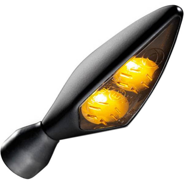 micro Rhombus Dark/マイクロ ローンバス Dark 左前、右後 マットブラック/スモーク アンバー 1個売り