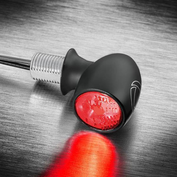 Bullet Atto RB/バレット アトー RB マットブラック/クリアー 赤 水平取付 1個売り