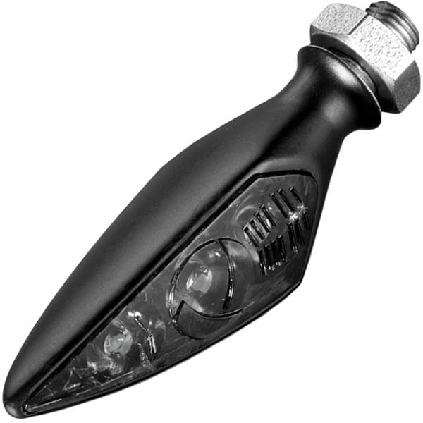 Rhombus S Dark 左前、右後 マットブラック/スモーク アンバー 1個売り