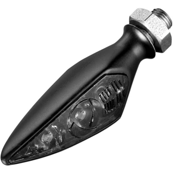 Rhombus S DF Dark 右後 マットブラック/スモーク アンバー/赤 1個売り