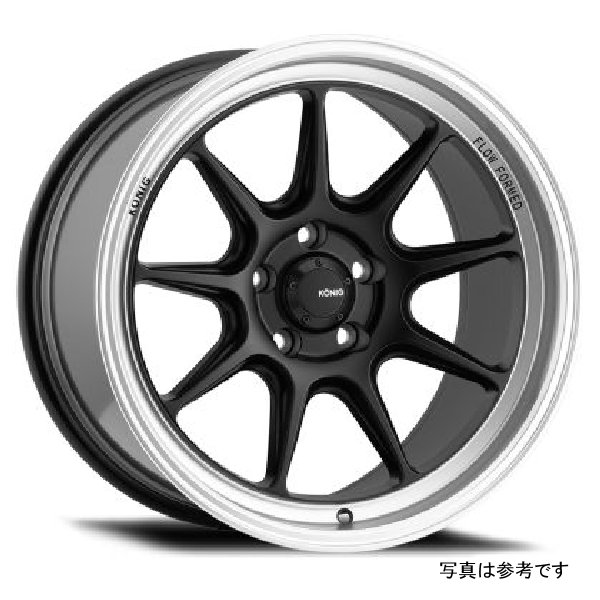Countergram 18x9.5A 5x114.3 ET35 Matte Black / Matte Machined Lip