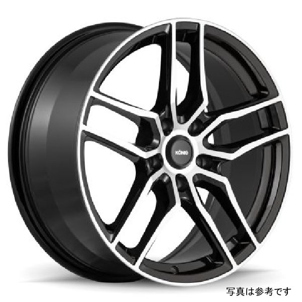 Intention 18x8 5x112 ET45 Gloss Black / Machine Face