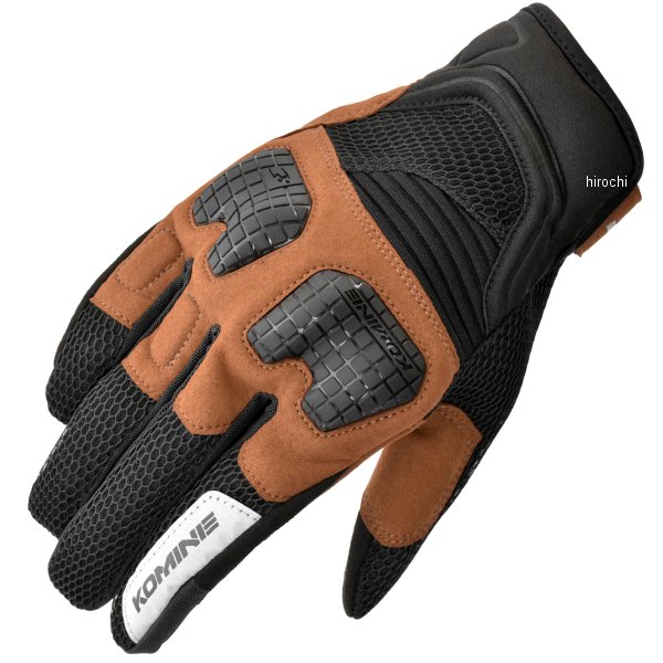 春夏モデル 3Dメッシュプロテクトグローブ 黒/茶