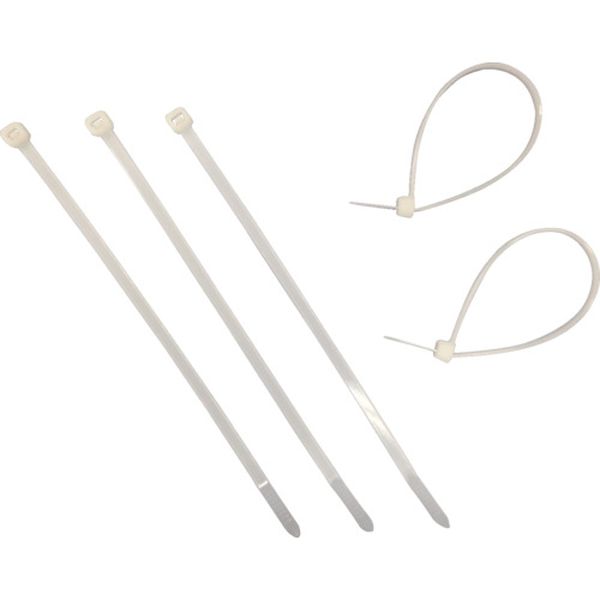 結束タイ ケーブルタイ30入 4.3mm×190mm ホワイト