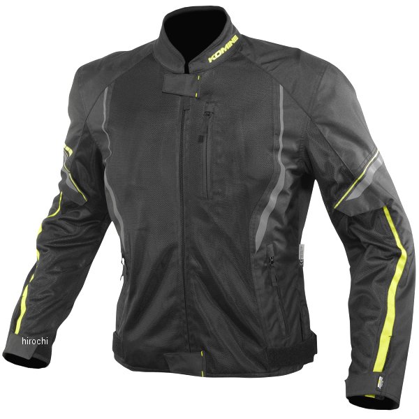 春夏モデル プロテクトハーフメッシュジャケット 黒/ネオン