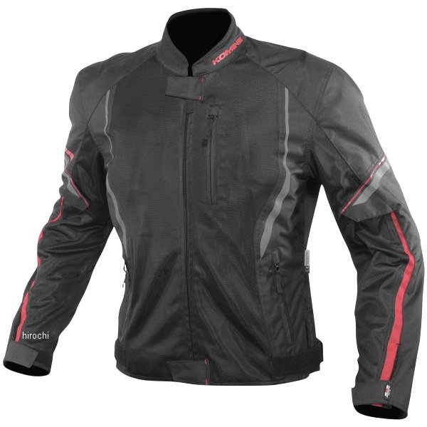 春夏モデル プロテクトハーフメッシュジャケット 黒/赤