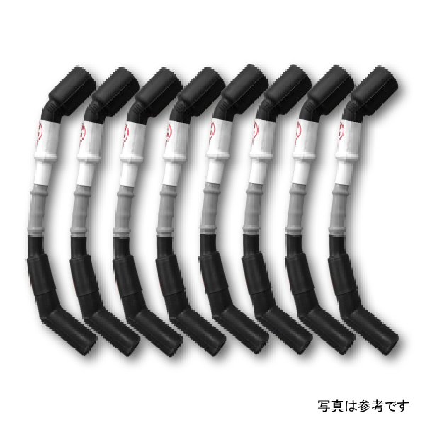 10mm Spark Plug Wires - Grey w/ Black Boots (8 pc. Set)
