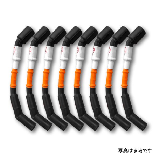 10mm Spark Plug Wires - Orange w/Black Boots (8 pc. Set)