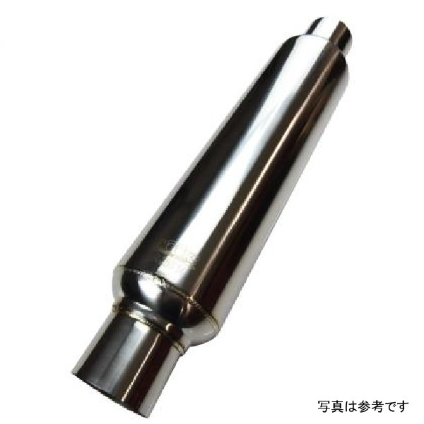 Universal 2 1/2in Round Muffler 14in Long. Pol SS