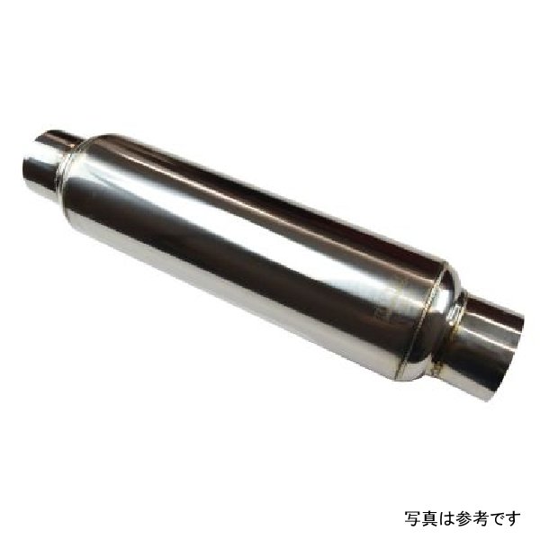 Universal 3in Round Muffler 14in Long. Pol SS