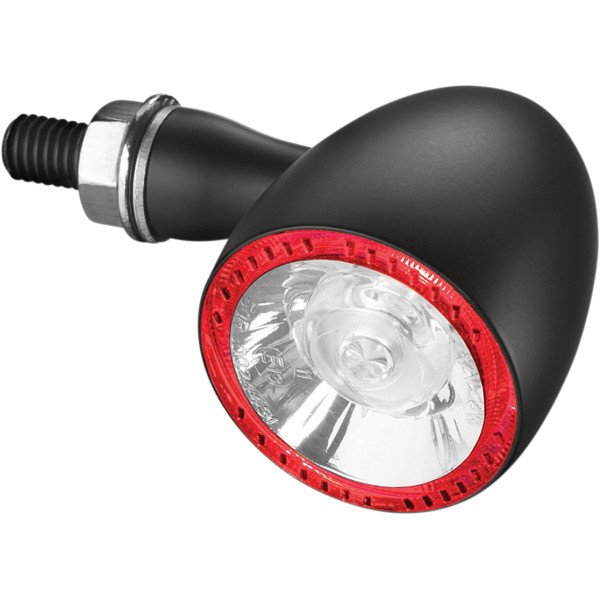 Kuryakyn LEDウインカー ケラーマン Bullet 1000 リア 赤/アンバー サテンブラック