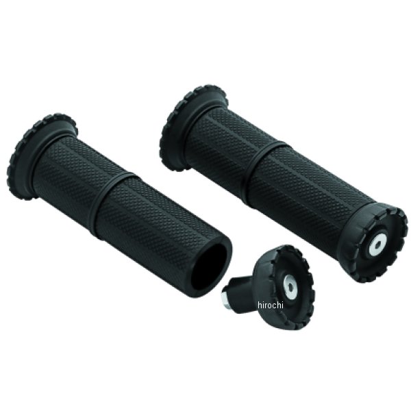 Kuryakyn グリップ ライオット 汎用 22.2mm ハンドルバー用 黒