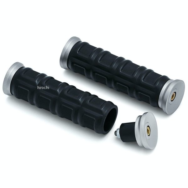 Kuryakyn DILLINGER グリップ 1インチハンドルバー用 シルバー