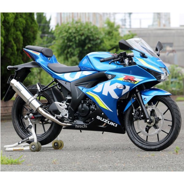 フルエキゾースト ラウンド JMCA認証 18年-21年 GSX-R125、GSX-R150(逆輸入車) ステンレス