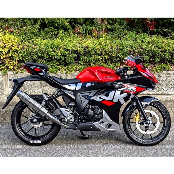 フルエキゾースト ラウンド JMCA認証 22年以降 GSX-R125、GSX-S125 ステンレス