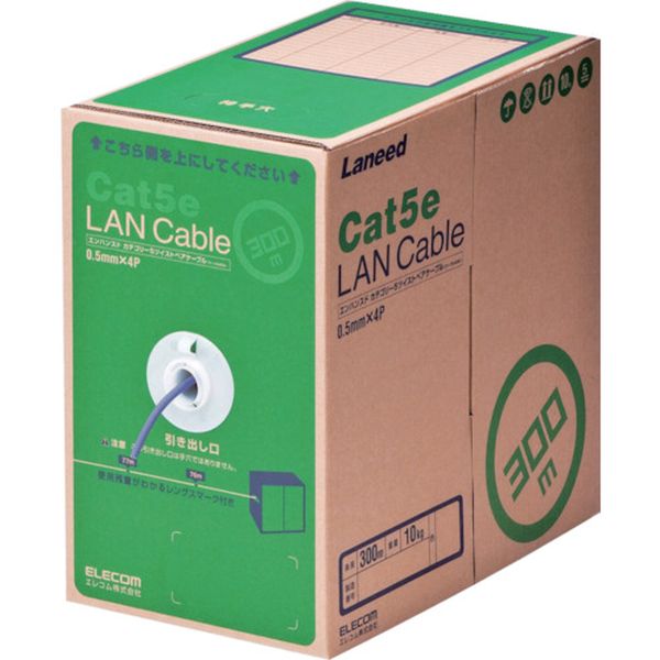 EU RoHS指令準拠LANケーブル CAT5E 300m パープル