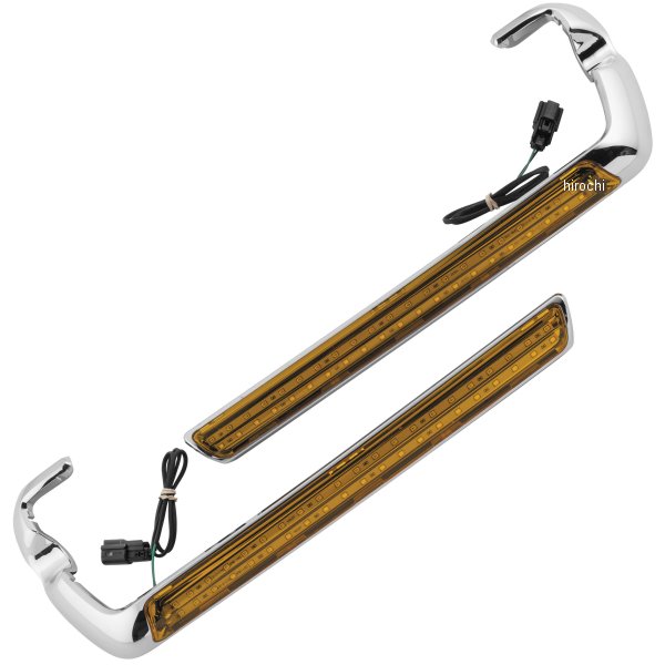 サイドマーカーキット サドルバッグ クローム 14年-21年 FLH、FLT アンバー