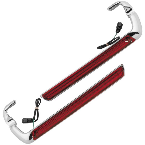 サイドマーカーキット サドルバッグ クローム 14年-21年 FLH、FLT 赤